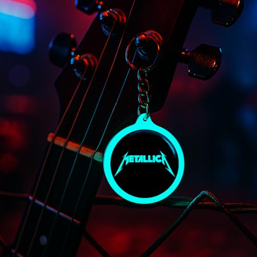 Mi Glow Store | Glow in the Dark Keychains | Music | Compatible with Metallica (Blue)