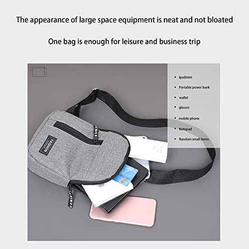 Anuirheih Multipurpose Crossbody Shoulder Bag Travel Hiking, Compact Crossbody Backpack For Hiking Walking Biking Travel (Gray) #TOP2
