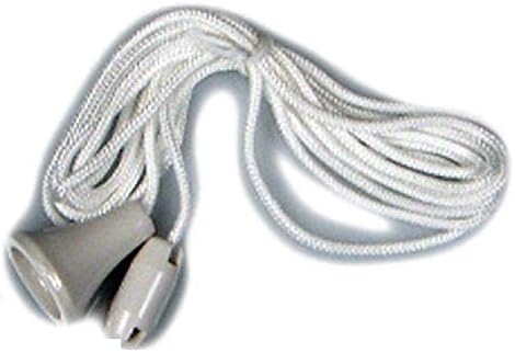 K M Electronics® Ceiling Light Switch White Nylon Pull Cord Bathroom Shower 1.5M