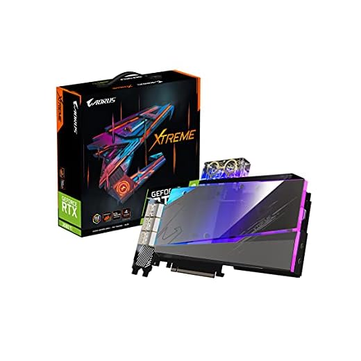 Gigabyte AORUS GeForce RTX 3080 Ti Xtreme WATERFORCE WB 12G Graphics Card, Waterforce Water Block Cooling System, 12GB 384-bit GDDR6X, GV-N308TAORUSX WB-12GD Video Card