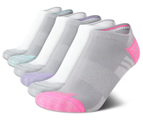 Image of Avia Womens Low Cut Socks - 6 Pack Cushioned Performance Stretch Moisture Wicking Athletic No Show Socks for Women (4-12)