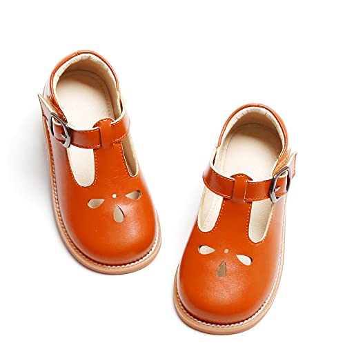 Image of Kiderence Toddler Girl Mary Jane School Uniform Dress Shoes Oxford Flats | Wide Toe Box Great Comfort for Student Shoe and Flower Girl Shoe for Wedding, Parties, Church