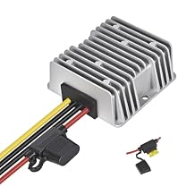 20A 240W Golf Cart DC-DC 24V 36V 48V to 12V Waterproof Converter Voltage Regulator Reducer Transformer with Fuse, Professional Step Down Converter