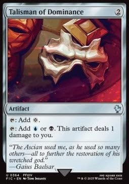 Talisman der Dominanz FIC-364 Uncommon Deutsch Boosterfrisch - Commander: Magic: The Gathering - FINAL Fantasy - mit ReCollectibles-Versandschutz - für Magic/MTG