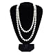 jerbro 1920s Gatsby Kostüm Perlenkette Accessoires Lange Künstliche Perle Halskette für Damen Halloween Fasching Dress Karneval Cosplay Party