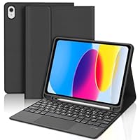 WAVATA Tastatur für iPad 10 Generation 2022 10.9"/11 Generation 2025 A16 11 Zoll mit Touchpad, Hülle mit Tastatur für iPad 10 2022 Magnetische Bluetooth Abnehmbare QWERTZ, Schwarz