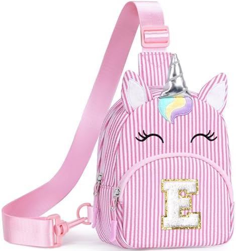 YOOLIFE Personalisierte Geschenk Einhorn Umhängetasche Mädchen, Rosa E | Geschenk Mädchen 2 3 4 5 6 7 8 Jahre Umhängetasche Einhorntasche Handtasche Kinder Tasche für Kinder Tochte