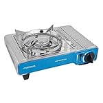 Campingaz Camp Bistro DLX - Hornillo de gas, horni...: COMPACTO & POTENTE: estufa de mesa fácil de usar (2200 W) con encendido piezo; soporte para cacerola resistente de acero inoxidable Máxima seguridad: el suministro de gas se puede interrumpir/restaurar gracias a la protección del cartucho (palanca ju...