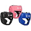 HUNTER-Headguard-for-Professional-Boxing-MMA-Training-Headgear-Kickboxing-Head-Gear-Mouth-Protection-Headgear-for-Muay-Thai-Grappling-Kickboxing-Karate-Taekwondo-Martial-Arts HUNTER Headguard for Professional Boxing, MMA Training Headgear, Kickboxing Head Gear, Headgear for Muay Thai, Grappling, Kickboxing, Karate, Taekwondo, Martial Arts (S/M, Pink)