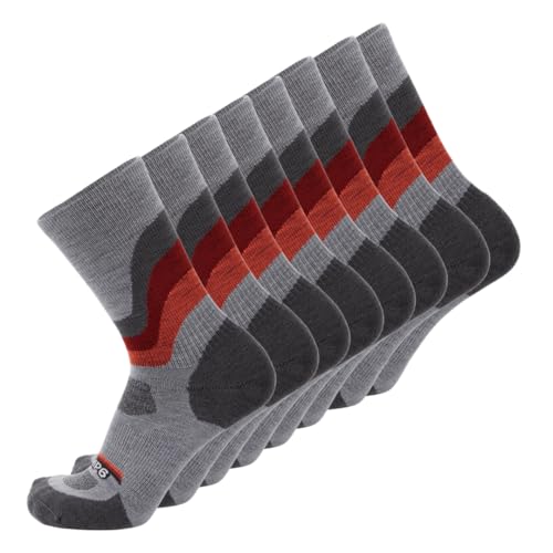 Image of GRIP6 Crew Socks - Merino Wool Socks Made in the USA, Lightweight Wool Hiking Socks, Crew Socks for Men and Women