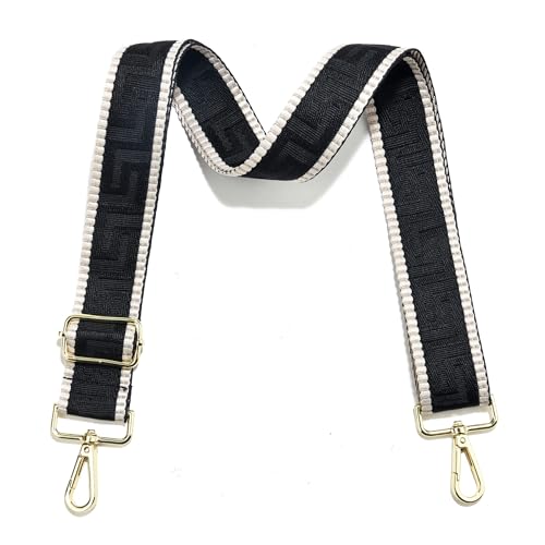 Image of Wide Purse Strap Replacement Crossbody Canvas Shoulder Bag, Universal Adjustable Straps for Bags(55 inchLong)