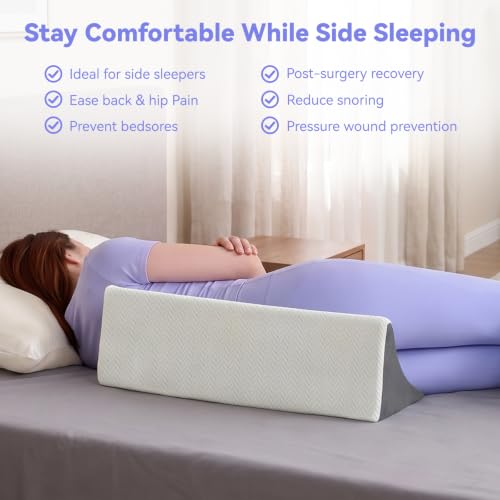 Image of Vekkia Wedge Pillow for Side Sleeping, Back Support with High-Density Foam