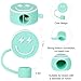 Whaline 6Pcs Lightning Smiling Face Straw Covers Preppy Silicone Reusable Straws Toppers 0.4 Inch for 30 & 40 OZ Tumbler with Handle Double Sided Cute Straw Tip Cover Cap for One Silly Goose Party