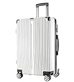 OWOHYG Maleta Duradera para Mujer, Gran Capacidad, Equipaje de Mano, combinación con Cerradura, para Hombre y Mujer, Estilo Retro, C-24 Pulgadas