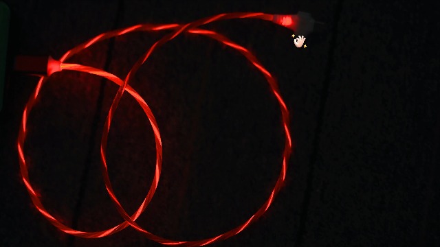 Image of 3-in-1 LED Red Flowing Light Fast Charging Cable 39-inch, Soft PVC USB Cable with Super Fast Charging, High-Speed Data Sync & Energy-Saving Light Effect, Compatible with Nearly All Devices.