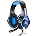 TURN RAISE 3.5mm Stereo Gaming Headset for Xbox one PS4 PC, Surround Sound Over-Ear Headphones with Noise Cancelling Mic, LED Lights, Volume Control Gamer Headset for Laptop, Tablet, iPad, Smartphones
