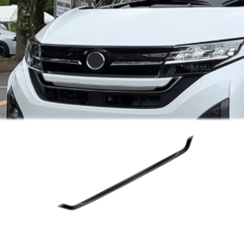 Hyorabyn ダイハツ 新型 ムーヴ LA850S LA860Sに適用フロント グリル モール 傷防止バンパー ドレスアップフロントエンブレムガーニッシュ ABS 艶ありブラック