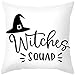 Daesar Cojin Cama,Cojines Sin Relleno,Sombrero Witches Squad Fundas Cojin 45x45 Negro Blanco