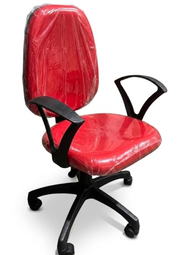 Image of FC Revolving Executive Desk Task Computer Office Ergonomic Living Room Home & Study Office Revolving Chairs (Red)