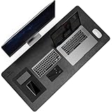 YSAGi デスクマット PU レザー オフィスデスクマット デスクカバー 超防滑設計 防水 防油 断熱 お手入れ簡単 スタイリッシュ・ビジネススタイル PUレザーデスクパッド 自宅用 装飾用