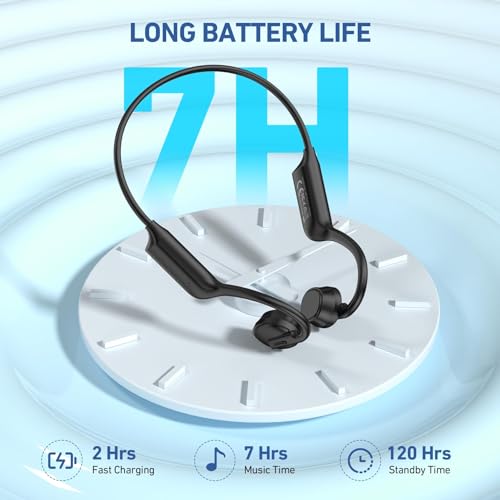 CHENSIVE Bone Conduction Headphones Bluetooth 5.3, Open Ear Headphones with Mic, 7H Playtime Wireless Headphones, IPX5 Sweatproof Lightweight Sports Headset for Running, Cycling, Walking - Thumbnail 7