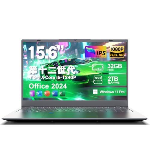 VETESA �m�[�g�p�\�R�� 32GB DDR5������ 1TB ����NvMe SSD Core i5 1240P �p�\�R�� �m�[�g15.6�C���` 1920×1080�t��HD Office 2024���� Windows11 USB3.2 Type-C WiF