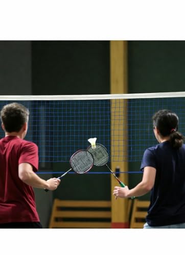 Image of BOSCO Badminton Net Blue, sutable for Outdoor and Indoor, Waterproof and Nylon Material, Four Side Tape, Full Size 2.5x20 Easy to Setup and Carry.