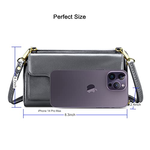 Image of nuoku Women's Small Crossbody Bags Wristlet Clutch Wallet Purses with Card Slot Phone Holder