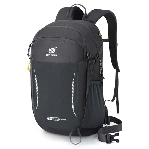 SKYSPER Mochila de Senderismo 20L, Mochila de Viaje Pequeña y Ligera Mochila de Día para Hombres y Mujeres