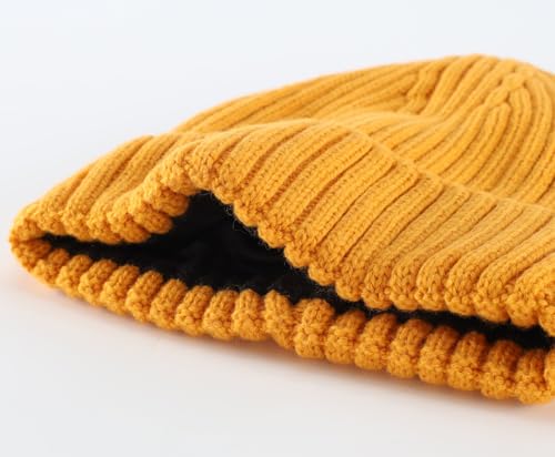 Image of Connectyle Fleece Lined Cuffed Beanie Hat for Men Women Knitted Winter Wool Beanies Skull Cap Warm Watch Hat