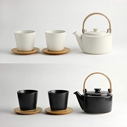 Amazon 急須セット 湯呑みセット 湯呑み茶碗セット 茶托付き湯呑みセット ペア おしゃれ セット ゆのみ 結婚 祝い 日本製 結婚祝い 湯呑セット 北欧 白 茶釜 オンライン通販