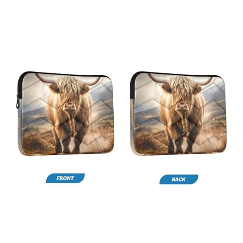 Funda para Portátil Highland Cow 13-14 Pulgadas Resistente Agua miniatura 2