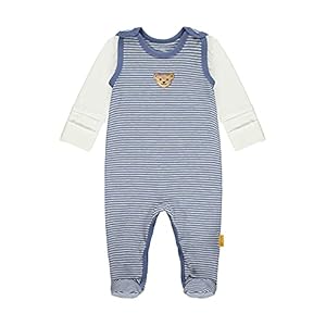 Steiff Baby-Jungen Set Strampler + T-Shirt Langarm Unterwäsche