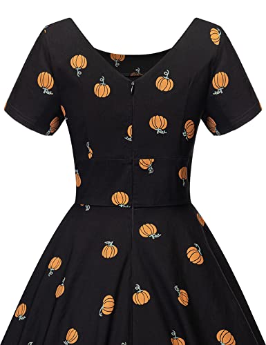 Image of GownTown Women's 1950s Vintage Dresses Short Sleeves Cocktail Stretchy Party Dresses with Pocket