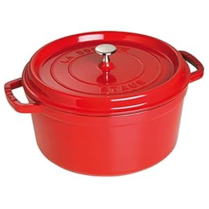 Staub Cast Iron 7-qt Round Cocotte – Cherry, Made in France