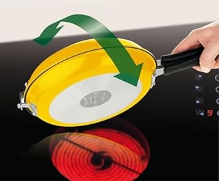 Tescoma 594346 Padella Doppia Girafrittata Antiaderente Per Frittata, Diametro 26 Cm, Giallo