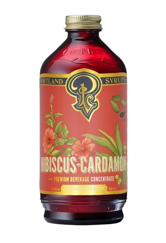 Portland Syrups Hibiscus Cardamom Syrup - Craft Exquisite Cocktails, Mocktails,