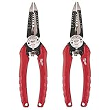 Milwaukee 48-22-3079 6-In-One Combination Wire Stripping and Reaming Pliers for Electricians, 2 Pack