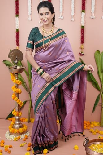 Image of SGF11 Women's Kanjivaram Pure Soft Silk Saree With Unstitched Blouse Piece