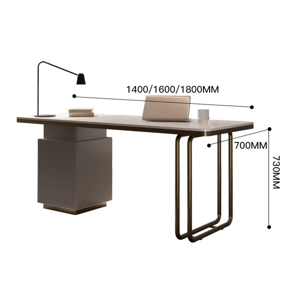 Table Bureau de Travail Moderne for Ordinateur Portable, Bureau d'écriture Robuste Luxe(M)
