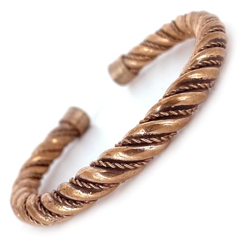 Bracelet tibétain en cuivre sculpté cadeau idéal mixte taille unique