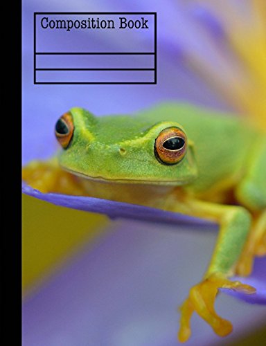 Frog Composition Notebook - Graph Paper, 4x4 Grid: 7.44 x 9.69 - 101 Sheet / 202 Pages