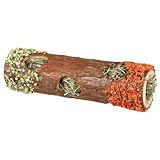Trixie 60770 Natural Snack Tube Tunnel mit Heuf&uuml;llung f&uuml;r kleine Nagetiere