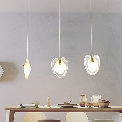 Lámpara de araña transparente para comedor mini iluminación colgante decorativa de cristal 3