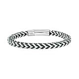 Breil Gioiello TJ4129 collezione SHACKLE, BRACCIALI da UOMO in STEEL AND NYLON colore ARGENTO, NERO misura 20 con SENZA PIETRE