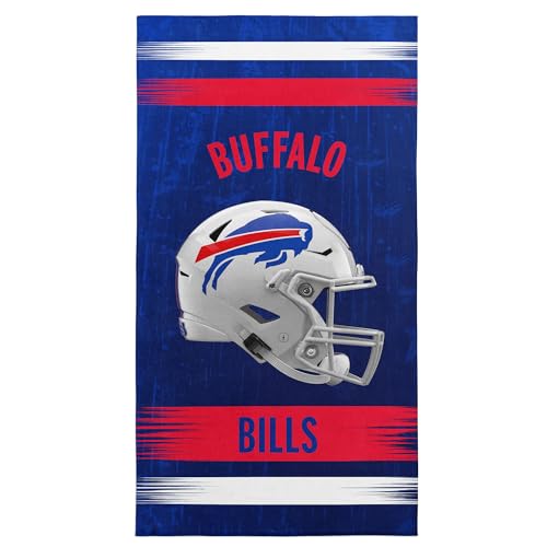 Image of Northwest NFL Buffalo Bills Microfiber Beach Towel, 30 x 60 Inches - Quick Dry, Sand Resistant, Lightweight, Highly Absorbent, Blitz Design