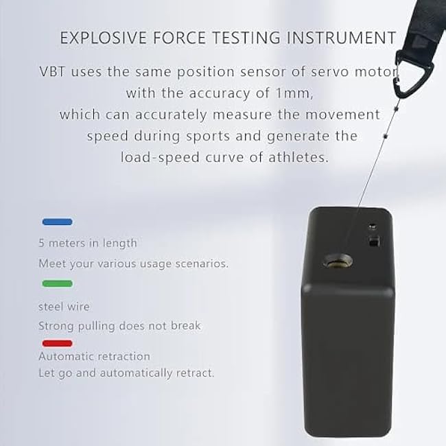 Speed and Strength VBT App Control Linear Encoder Cube, Portable Velocity Based Training System for Strength Training, Vertical Jump Measurement Fat Burning