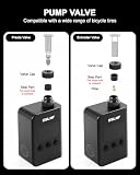 NXPGKEA Mini Bicycle Pump, Electric Bicycle Pump with Digital LCD Pressure Gauge, Ultra Small 120 PSI Bicycle Air Pump, 500 mAh, Type-C Rechargeable Battery Mini Pumps for Bicycles