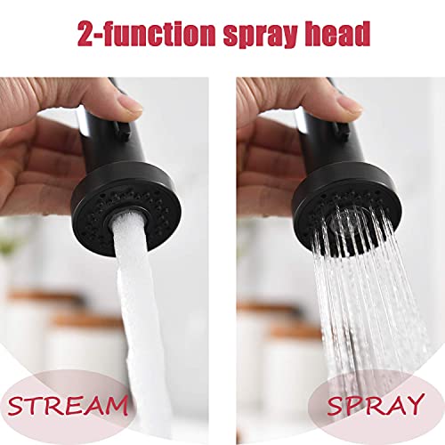 Appaso 18” Tall Kitchen Faucet With Pull Down Sprayer Oil Rubbed Bronze - Commercial High Arc Tall Modern Single Handle Spring Put Out Kitchen Sink Faucet With With Soap Dispenser #TOP2