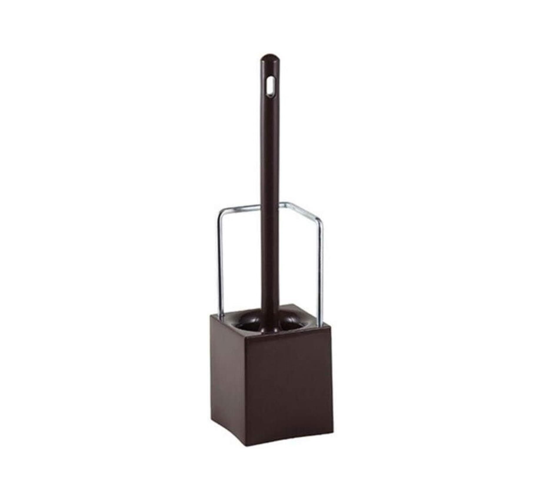 Brosse WC portable avec support en plastique rond pour l'hygiène de votre salle de bain
